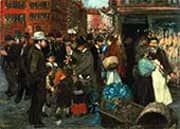 Street Scene Hester Street By George Luks