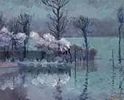 Train in Flood By Theodore Earl Butler