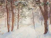 Road Through a Forest in Winter By Walter Launt Palmer