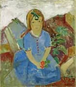 Brigitte in Blue By Oskar Moll