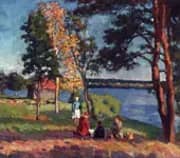 Bank of The Neva Evening By Ilya Mashkov