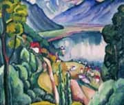 Lake Geneva 1914 By Ilya Mashkov