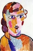 Head with Color By Alexej von Jawlensky