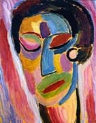 Mystical with Closed Eyes By Alexej von Jawlensky