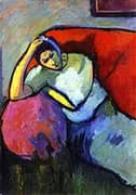 Sitting Woman By Alexej von Jawlensky