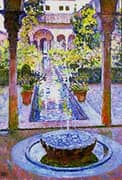 Fountain at The Generalife in Grenada By Theo van Rysselberghe