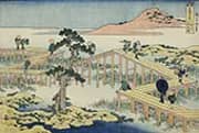 Eight Planked Bridge in Mikawa Province By Katsushika Hokusai