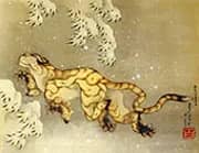 Tiger in The Snow By Katsushika Hokusai