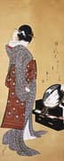 Woman Looking at Herself By Katsushika Hokusai