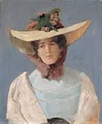 Portrait of The Actress Agnes Mowinckel By Christian Krohg