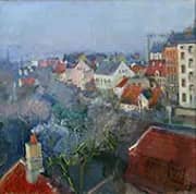 View over Frederiksberg Copenhagen 1890 By Christian Krohg