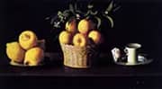 Still Life with Lemons, Oranges and a Rose, 1633 By Francisco De Zurbaran