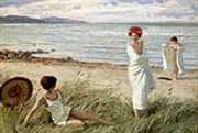 After The Swim At Hornbaek Beach Denmark By Paul Gustav Fischer