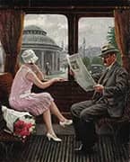 I Sporvogn ved Norreport Station 1927 By Paul Gustav Fischer