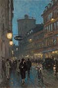 Scene Kobmagergade Copenhagen By Paul Gustav Fischer