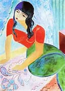 The Red Blouse 1918 By Sigrid Hjerten