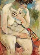 Seating Nude By Jules Pascin