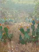 Texas Cactus in Bloom 1921 By Julian Onderdonk