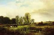 Summer Landscape with Cows By Thomas Moran