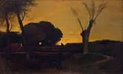 Evening at Medfield Massachusetts 1875 By George Inness