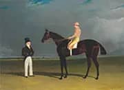 Birmingham with Patrick Conolly Up and his Owner John Beardsworth By John Frederick Snr Herring