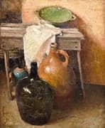 Still Life with Bottles By Juan Joaquin Agrasot
