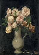 Nature Morte aux Fleurs Huile sur Panneau By Jules Alexandre Grun