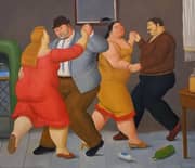 The Dancers 2 By Fernando Botero
