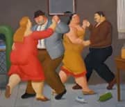 The Dancers 2 By Fernando Botero
