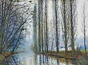 Spring Day by A French Canal 1907 By Gustave Cariot