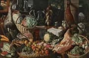 Kitchen Scene with Christ at Emmaus By Joachim Beuckelaer