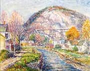 Town by a River 1920 By Reynolds Beal