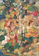 Children Dancing Around a Tree By Edward Atkinson Hornel