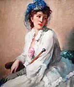 The Blue Hat By Fernand Toussaint