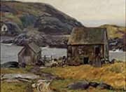 Early Evening Monhegan Harbor By Wilson H Irvine