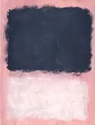Untitled Navy and White over Pink By Mark Rothko (Inspired By)