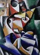 Portrait of a Lady 1915 By Lyubov Sergeevna Popova