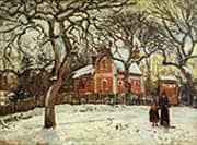 Chestnut Trees at Louveciennes By Camille Pissarro