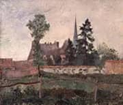 The Church and The Farm at Eragny By Camille Pissarro