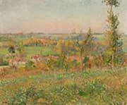 The Hills of Thierceville Seen from The Country Lane By Camille Pissarro