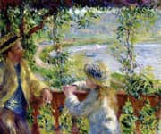 Near The Lake By Pierre Auguste Renoir