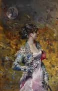 Lady with a Guitar c1873 By Giovanni Boldini