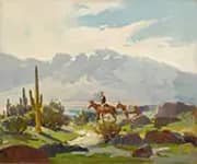 Horseback with Cactus By Jack Wilkinson Smith