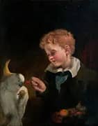 A Boy and his Parrot By William Dyce