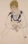 The Artist's Wife Seated By Egon Schiele