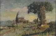 Landscape with Farmhouse By Giuseppe Amisani