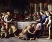 The Magdalen Washing Christs Feet in the House of Simon By Luca Giordano