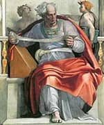 Sistine Chapel Ceiling the Prophet Joel 1512 By Michelangelo