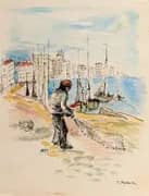 Fishermen on the Shore 1930 By Issachar Ber Ryback