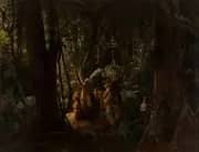 Amazonian Indians Worshiping the Sun God By Francois Auguste Biard